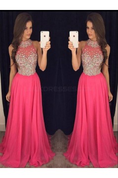 Beaded Long Chiffon Prom Formal Evening Party Dresses 3021094