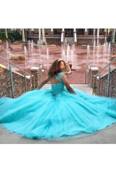 Ball Gown Lace Appliques Beaded Long Prom Formal Evening Party Dresses 3021250
