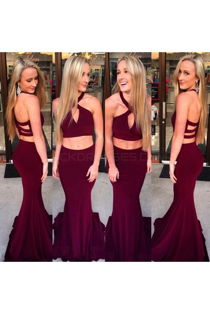 Two Pieces Mermaid Long Prom Formal Evening Party Dresses 3021259