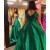 Long Green V-Neck Spaghetti Straps Prom Formal Evening Party Dresses 3021290