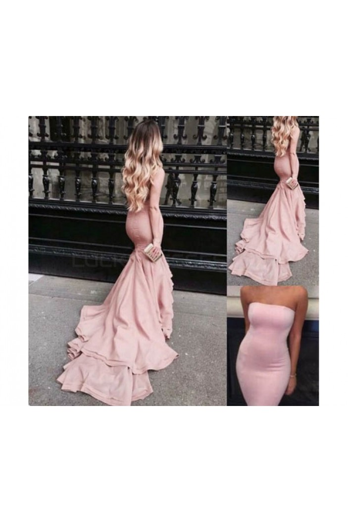 Mermaid Strapless Long Prom Formal Evening Party Dresses 3021395