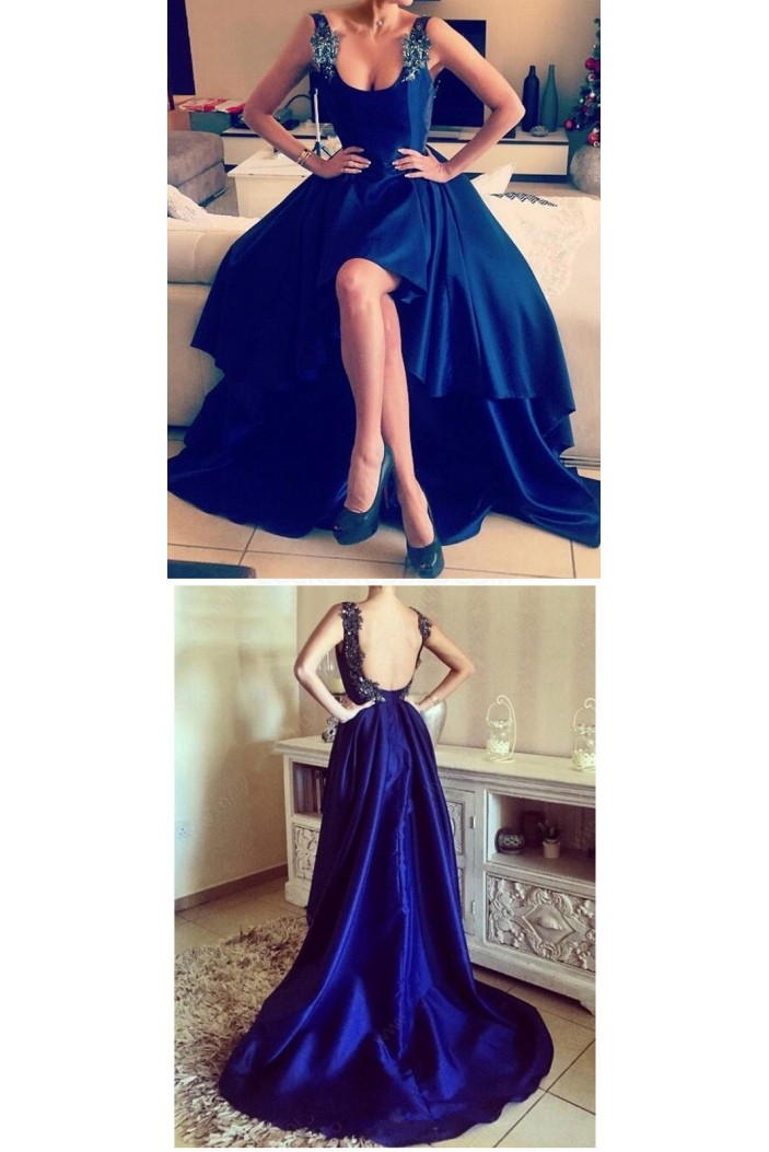 High Low Blue Prom Homecoming Cocktail Graduation Dresses 3021443