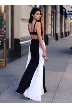 Long Black White Prom Formal Evening Party Dresses 3021477