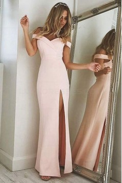 Elegant Off-the-Shoulder Long Prom Evening Formal Dresses with Side Slit 3021537