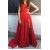 Red One-Shoulder Long Chiffon Prom Evening Formal Dresses 3020154