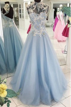 High Neck Long Prom Dresses Party Evening Gowns 3020348