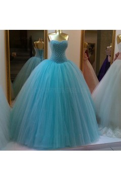 Beaded Tulle Ball Gown Prom Dresses Party Evening Gowns 3020396