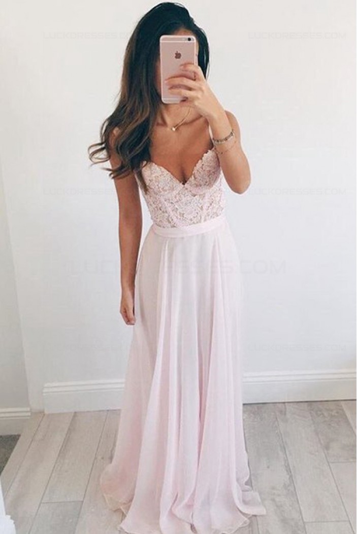 Long Chiffon Lace Prom Party Dresses 3020560