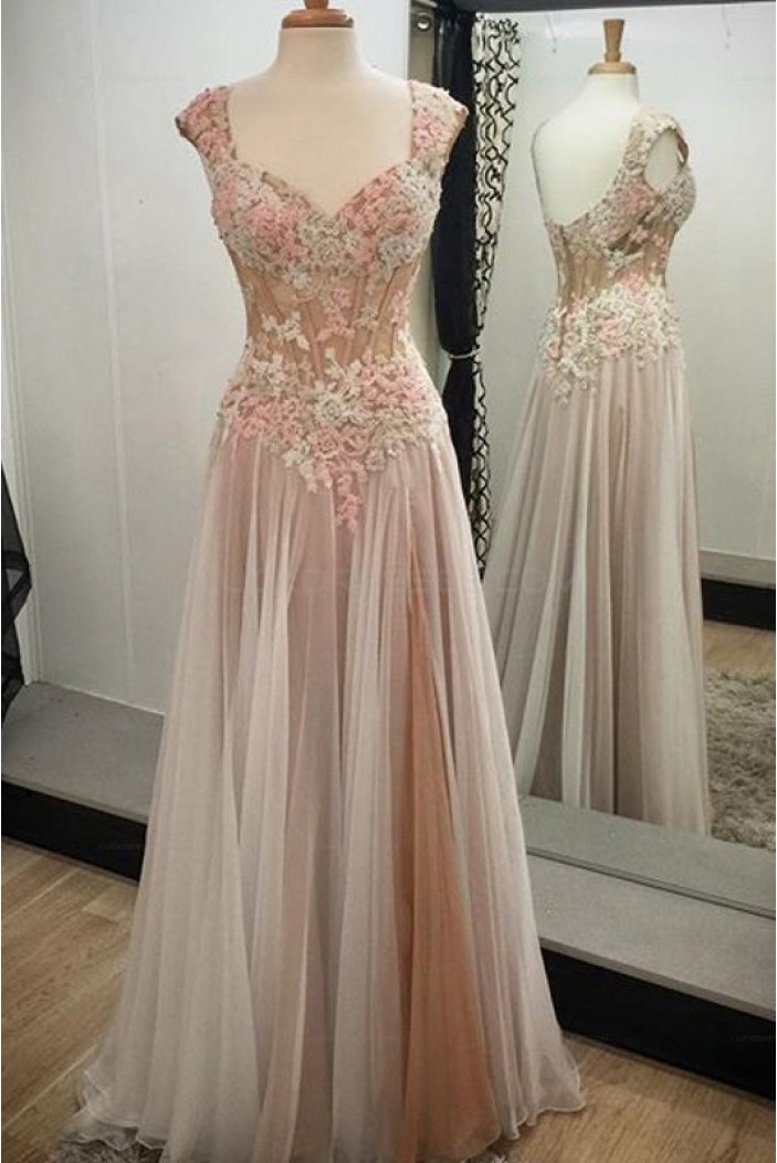 Elegant Sleeveless Long Prom Evening Dresses 3020597