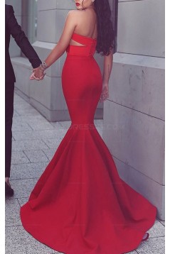 Long Red Mermaid Sweetheart Prom Evening Party Dresses 3020630