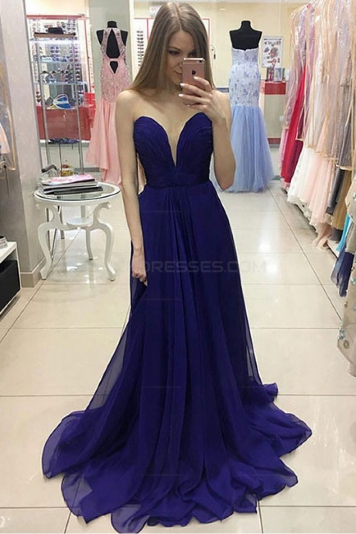 Long Sweetheart Chiffon Prom Evening Party Dresses 3020661