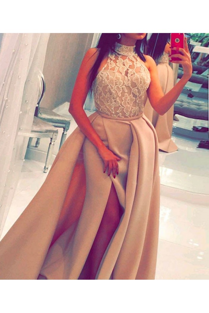High Neck Long Prom Dresses Party Evening Gowns 3020737