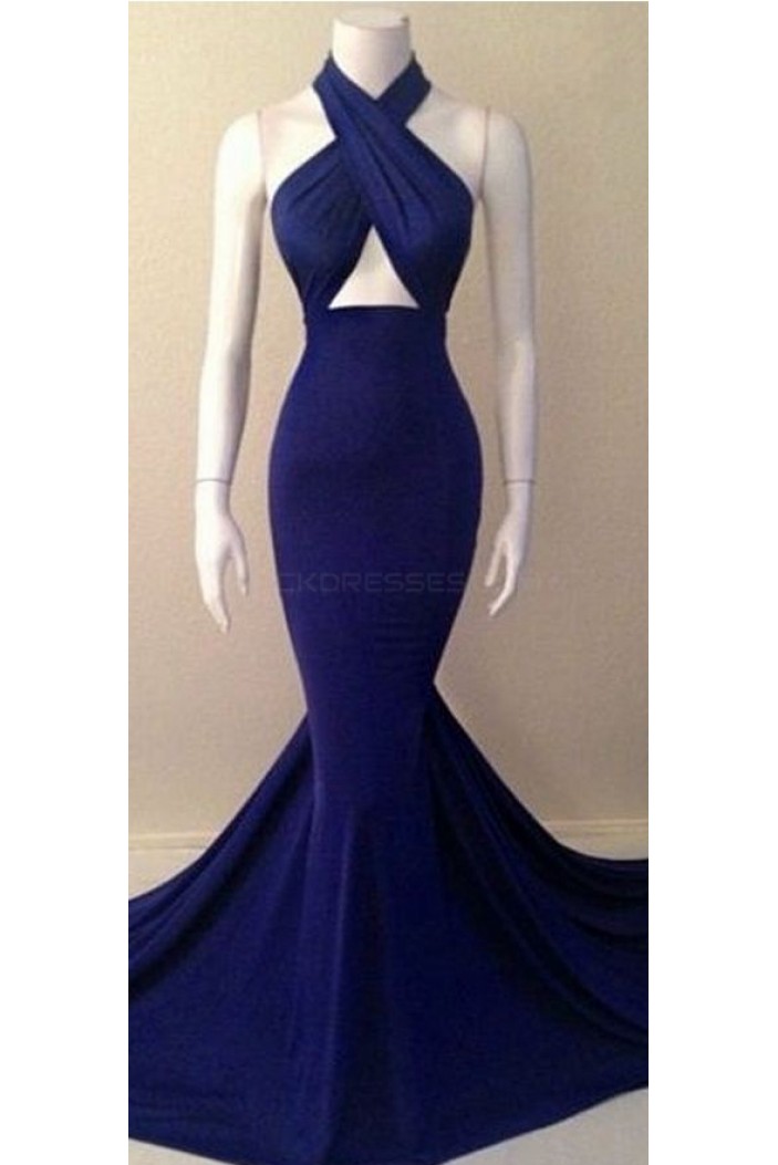 Mermaid Long Blue Sexy Prom Formal Evening Party Dresses 3020798