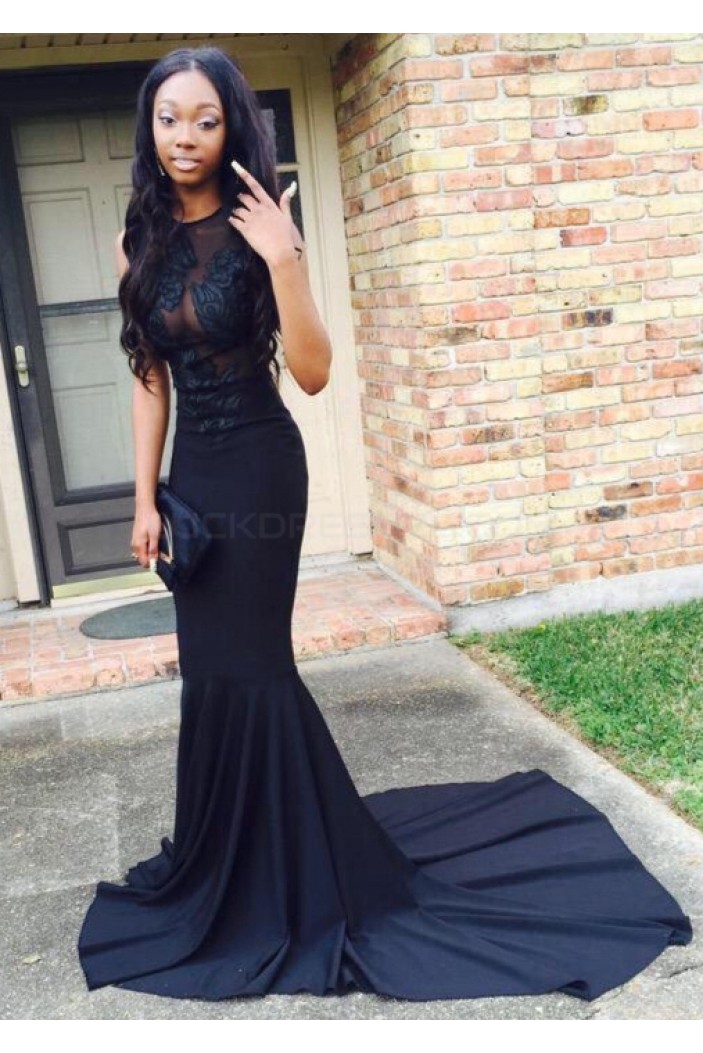 Sexy Mermaid Long Navy Blue Prom Formal Evening Party Dresses 3020836