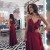 Long Burgundy Spaghetti Straps Prom Formal Evening Party Dresses 3020869