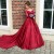 Ball Gown Long Red Long Sleeves Lace Off-the-Shoulder Prom Formal Evening Party Dresses 3020956