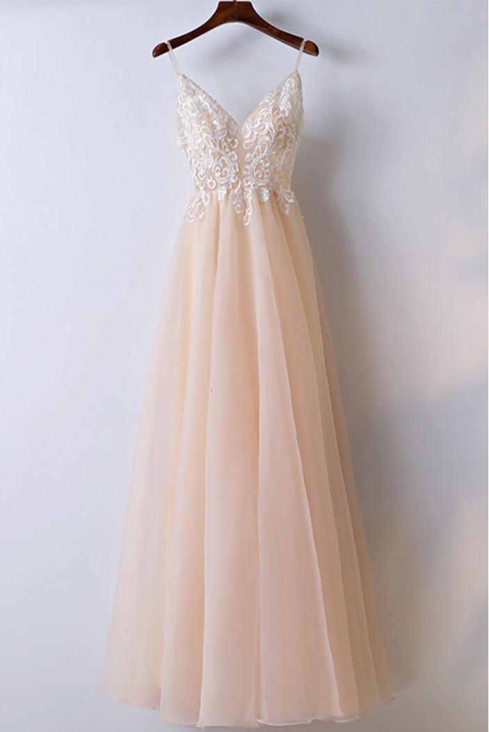 Long A-Line Prom Dresses Formal Evening Dresses 601095