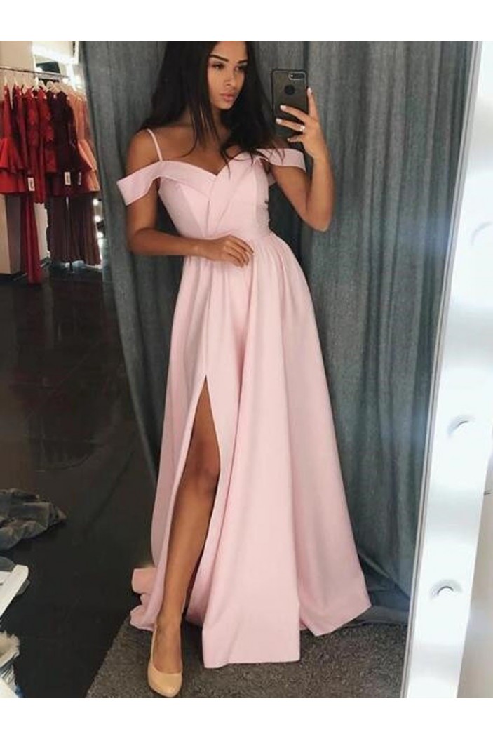 Simple Stunning Long Pink Prom Dresses Formal Evening Dresses 601119