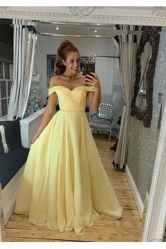 A-Line Off-the-Shoulder Long Prom Dress Formal Evening Dresses 601382