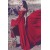 A-Line Off-the-Shoulder Lace Chiffon Long Red Prom Dress Formal Evening Dresses 601466
