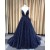 A-Line Sparkling V-Neck Long Prom Dress Formal Evening Dresses 601494
