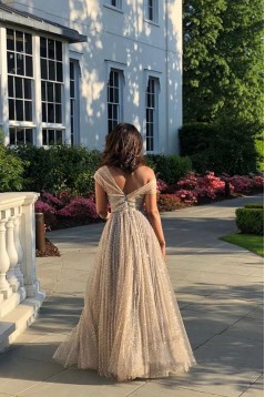 A-Line Sparkling Prom Dress Formal Evening Dresses 601497