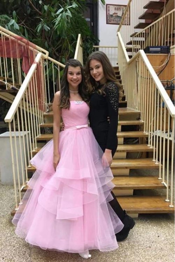 Long Pink Ball Gown Prom Dress Formal Evening Dresses 601519