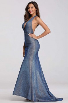 Mermaid V-Neck Long Prom Dress Formal Evening Dresses 601521