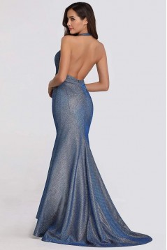 Mermaid V-Neck Long Prom Dress Formal Evening Dresses 601521