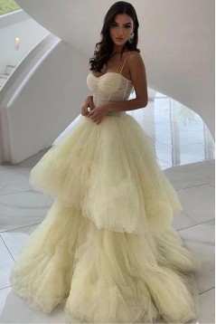 Stunning Tulle Long Prom Dress Formal Evening Dresses 601528