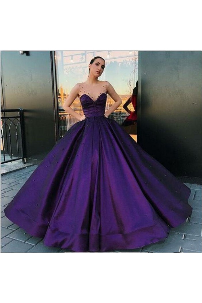 Ball Gown Beaded Long Prom Dress Formal Evening Dresses 601578