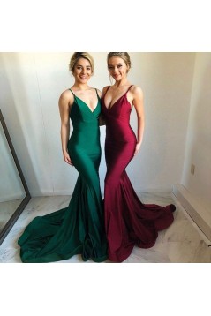 Mermaid V-Neck Long Prom Dress Formal Evening Dresses 601631