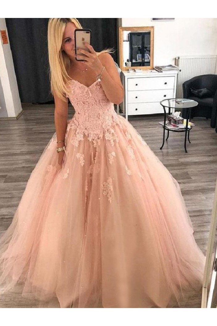 Ball Gown Sweetheart Lace Long Prom Dress Formal Evening Dresses 601704