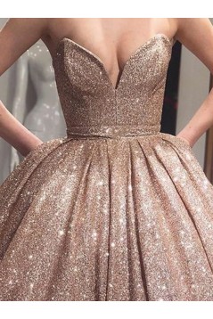 Ball Gown Sweetheart Sequins Long Prom Dress Formal Evening Dresses 601734
