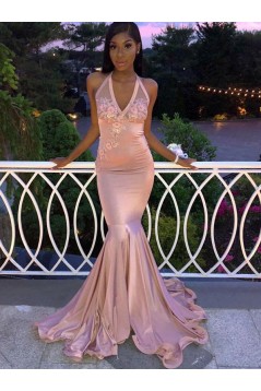 Mermaid V-Neck Long Prom Dress Formal Evening Dresses 601762