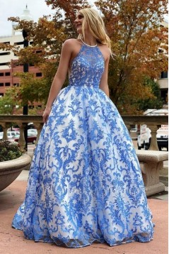 Ball Gown Lace Long Prom Dress Formal Evening Dresses 601765