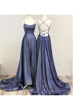 A-Line Sparkle Long Prom Dress Formal Evening Dresses 601801