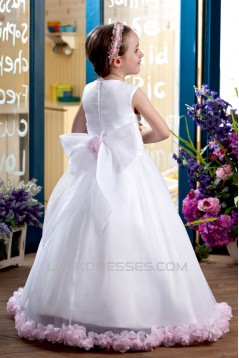 Ball Gown Floor-Length Handmade Flowers Flower Girl Dresses 2050003