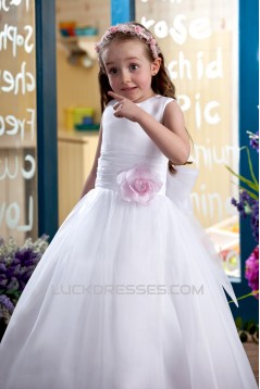 Ball Gown Floor-Length Handmade Flowers Flower Girl Dresses 2050003