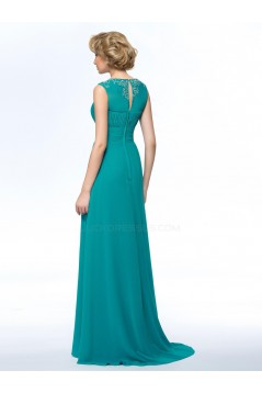 A-Line Beaded Sequins Long Chiffon Mother of the Bride Dresses M010050