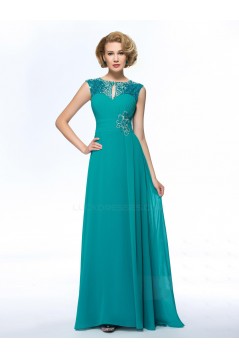 A-Line Beaded Sequins Long Chiffon Mother of the Bride Dresses M010050