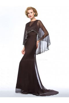 Long V-Neck Chiffon Mother of the Bride Dresses M010066