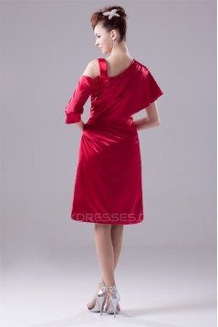 Asymmetrical A-Line Elastic Woven Satin Mother of the Bride Dresses 2040006