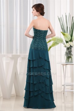 Elegant Floor-Length Soft Sweetheart Beading Mother of the Bride Dresses with A 3/4 Sleeve Jacket 2040040