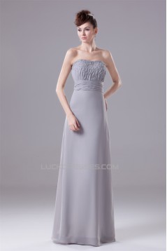 Sheath/Column Long Sleeves Floor-Length Chiffon Mother of the Bride Dresses with A Jacket 2040052