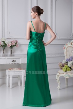 Sheath/Column Chiffon Silk like Satin V-Neck Mother of the Bride Dresses 2040072