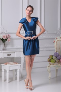 Sheath/Column Taffeta Short/Mini Beading Mother of the Bride Dresses 2040077