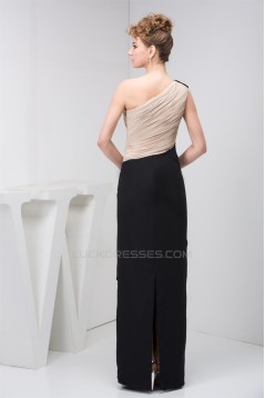 Sheath/Column Floor-Length Chiffon One-Shoulder Mother of the Bride Dresses 2040146