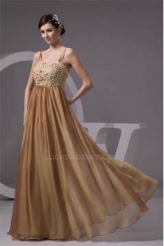 A-Line Lace Chiffon Spaghetti Straps Long Mother of the Bride Dresses 2040153