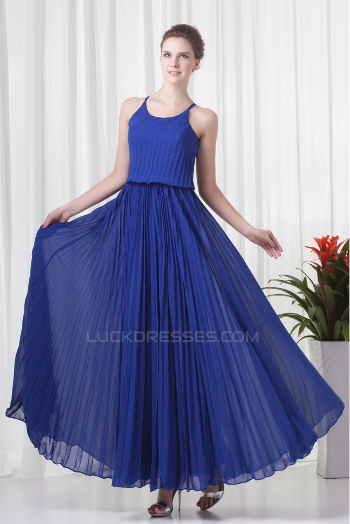 Ankle-Length A-Line Scalloped Ruffles Chiffon Mother of the Bride Dresses 2040164